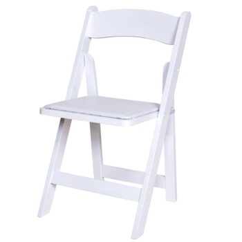 CHAIR PADDED WHITE WOOD